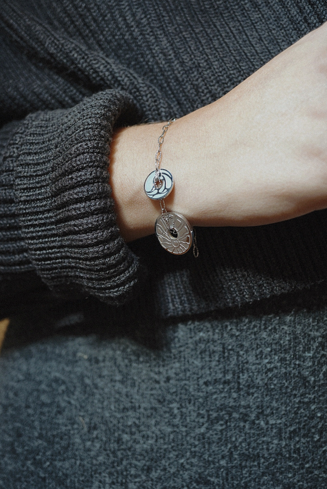 Bracelet double médaillon