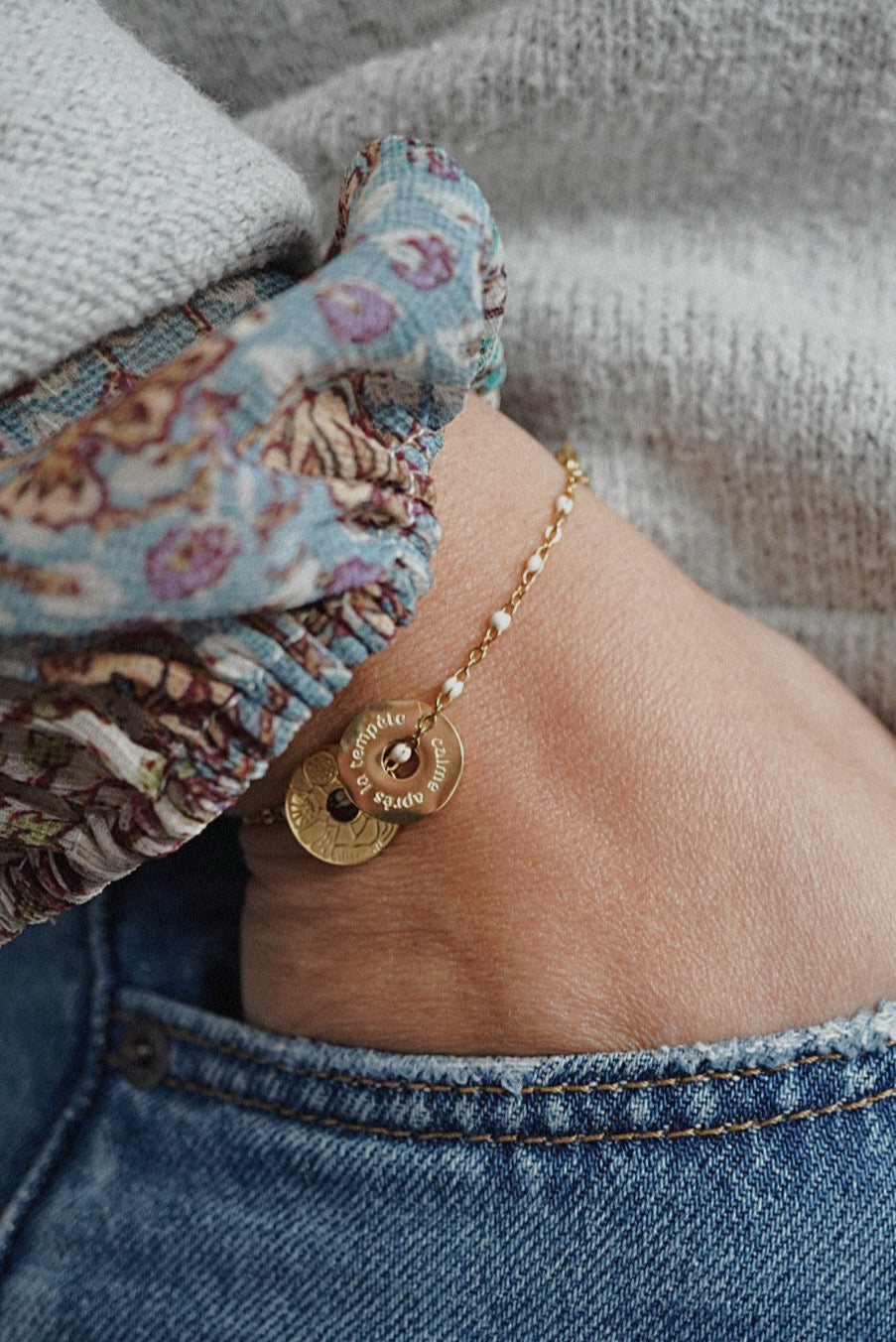 Bracelet double médaillon