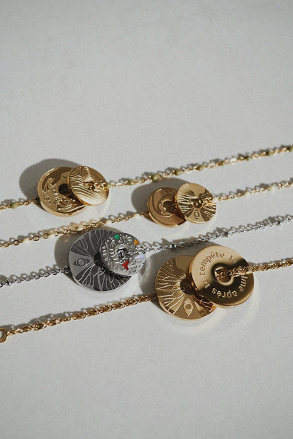 Bracelet double médaillon